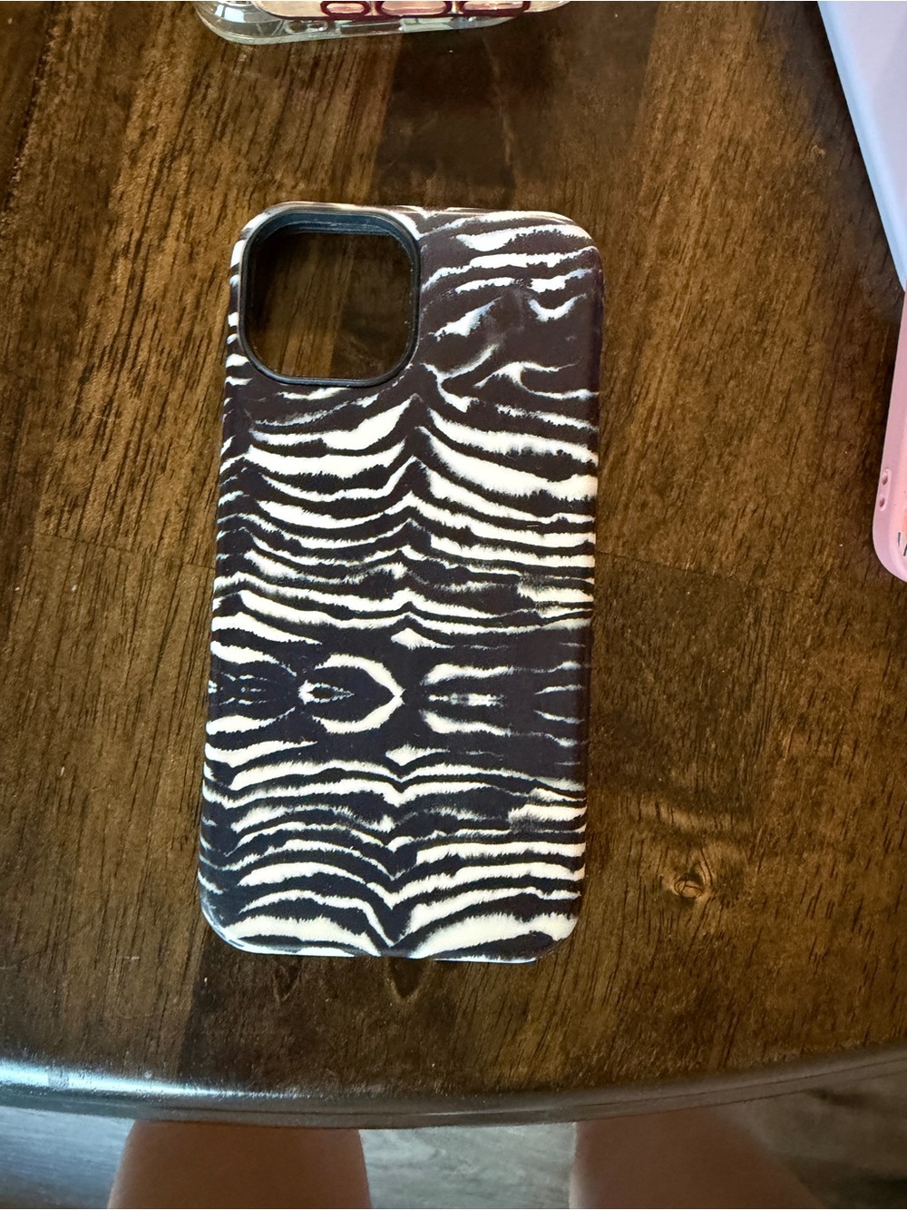 Black and White Zebra Print Phone Case - Unbranded